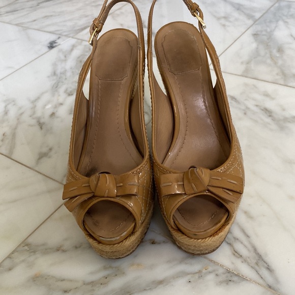 Classic Chic Christian Dior Wedge Sandals - Picture 3 of 12